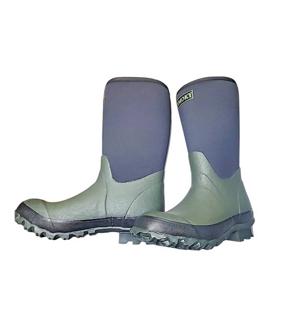 NEW SMOKY MOUNTAIN BOOTS men's amphibian waterproof boots in olive green